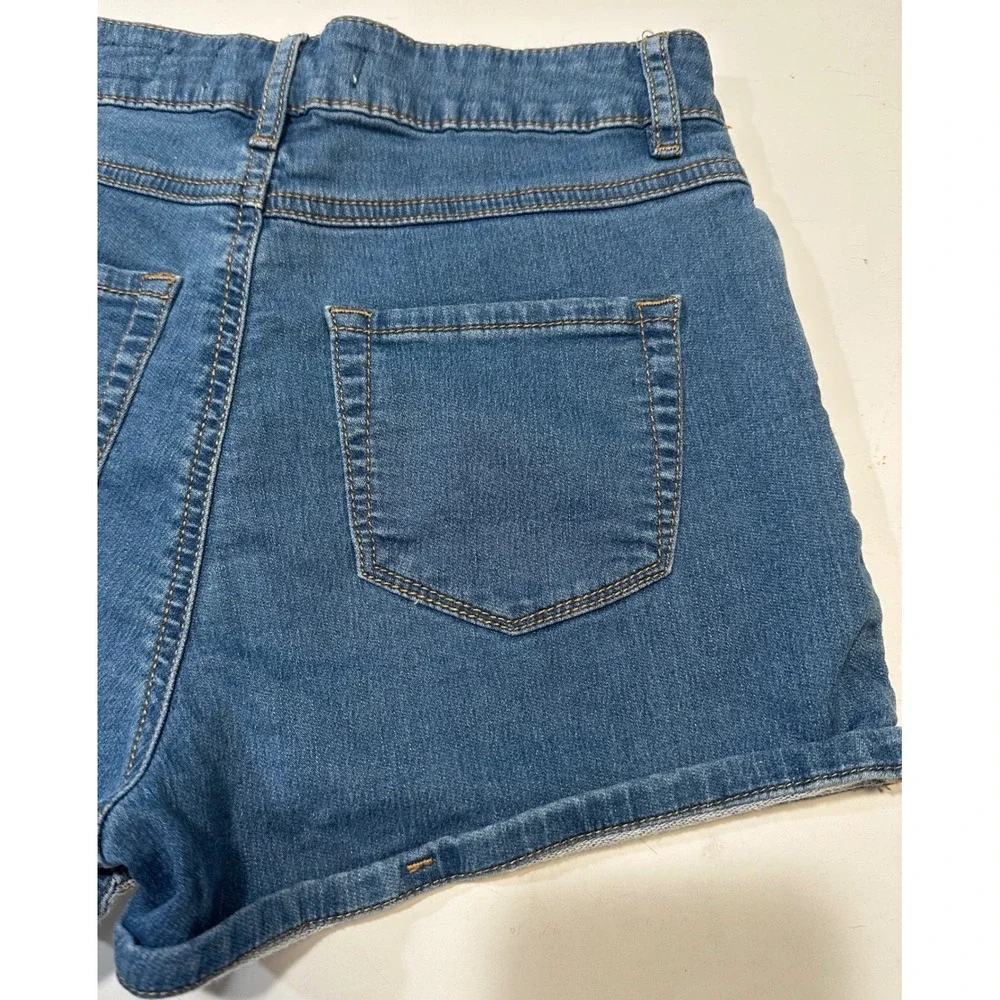 Bullhead Denim Co Jean Shorts Women 3 Blue Super High Rise Shorty Cut Off Summer
